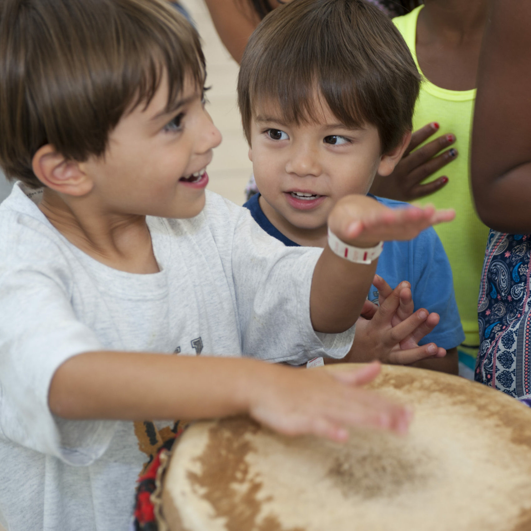 Children drumming